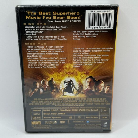 SpiderMan 2 Widescreen Special Edition PG13 Tobey Maguire Columbia Pictures DVD - Picture 4 of 4